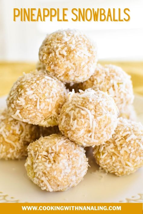 Pineapple Balls, Coconut Balls, Pineapple Recipes, Sugar Free Diet, Lemon Coconut, Pineapple Coconut, Easy Snack Recipes, Balls Recipe, Other Recipes