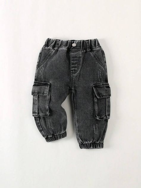 Boys" Baby Toddler Denim Jeans, Casual, Versatile And Fashionable With Workwear Style | SHEIN USA Outfits With Baggy Jeans, Shein Shopping, Boys Denim Jeans, Baby Boy Jeans, Workwear Style, Boys Denim, Workwear Fashion, Jeans Casual, Jeans Kids