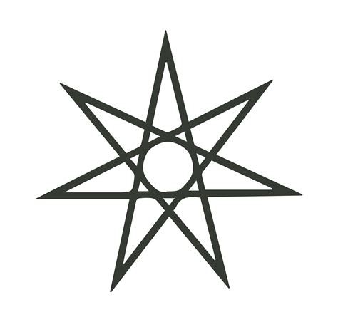 7 Pointed Star Tattoo, Seven Pointed Star Tattoo, Cube Math, Seven Pointed Star, 7 Pointed Star, Viking Symbols And Meanings, Star Meaning, Symbols And Their Meanings, Pagan Beliefs