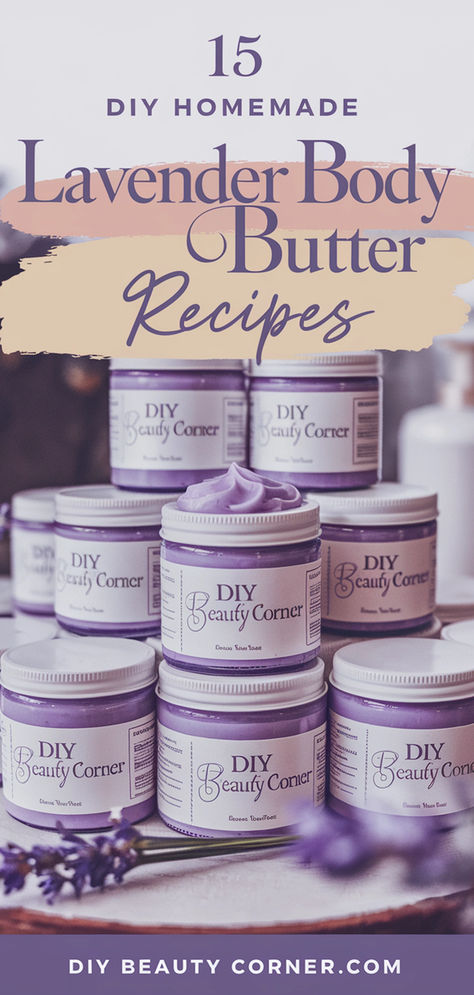 15 Best DIY Lavender Body Butter Recipes Homemade Shea Butter Lotion, Diy Body Butter Recipes Whipped, Lavender Body Butter Recipe, Easy Body Butter Recipes, Body Butter Recipe Whipped, Shea Body Butter Recipe, Homemade Body Cream, Body Butter Recipes, Shea Butter Diy