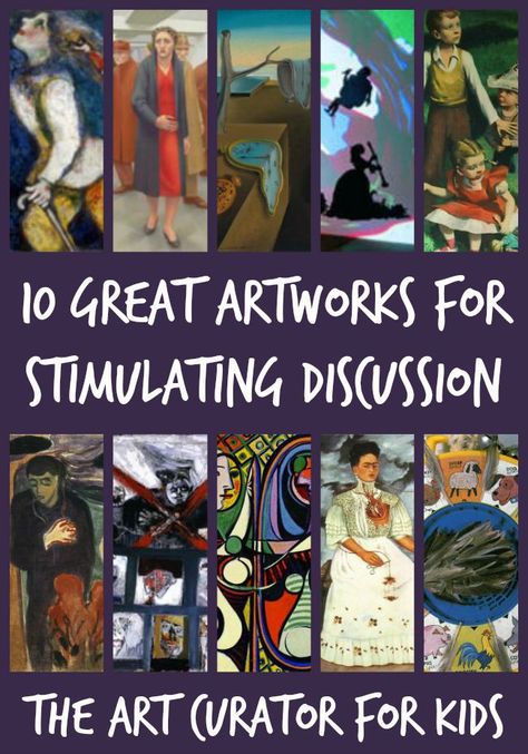 The Art Curator for Kids - 10 Great Artworks for Stimulating Discussion, Art Criticism Lesson, Talking About Art with High School Students Art Analysis, Classe D'art, Art Critique, Art History Lessons, High School Art Lessons, Art Criticism, Frida Art, Art Theory, History Painting