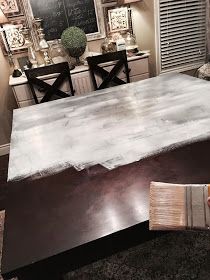 MuchoCrafts: PAINTING OVER VENEER - DIY - TUTORIAL More Painting Wood Veneer Furniture, Painting Over Veneer Furniture, Painting Tables Diy, How To Paint Over Veneer Furniture, Painting A Table, Veneer Table Top Makeover, Resurface Dining Table Top, Painting A Table Top, Repaint Dining Table Diy