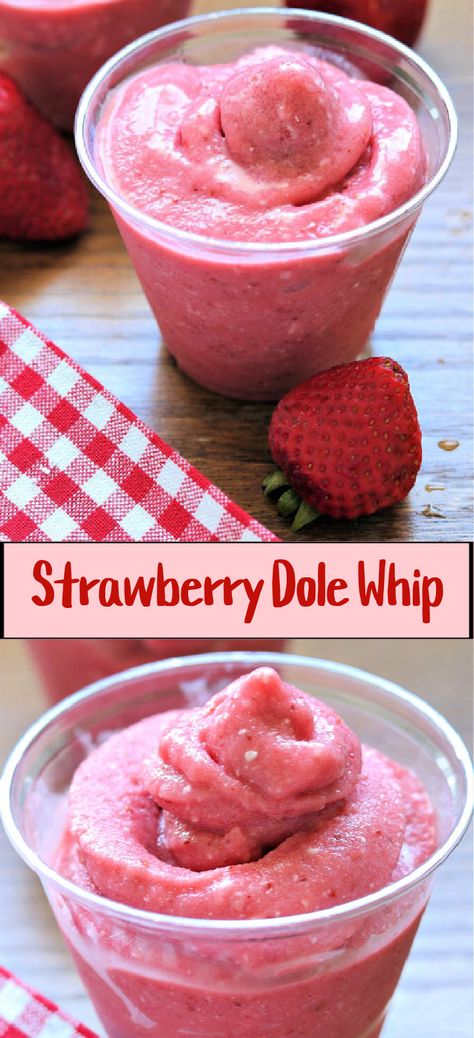 Healthy Desserts Cool Whip, Homemade Strawberry Sorbet, Ninja Creami Healthy Recipes For Kids, Creami Dole Whip Recipe, Watermelon Dole Whip Recipe, Strawberry And Cool Whip Recipes, Recipes Using Frozen Strawberries Desserts, Cool Whip Candy 3 Musketeers, Cherry Dole Whip Recipe