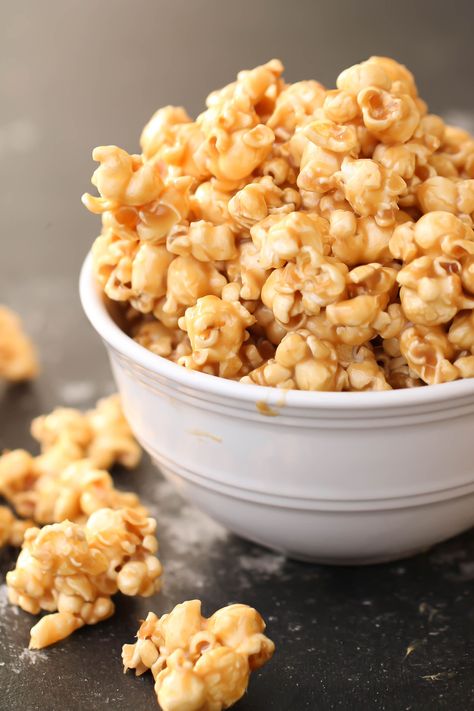 Soft Caramel Popcorn, Homemade Caramel Corn Recipe, Homemade Caramel Popcorn, Caramel Popcorn Recipe, Homemade Caramel Corn, Popcorn Recipes Caramel, Popcorn Recipe, Six Sisters Stuff, Soft Caramel