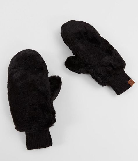 C.C® Solid Convertible Mitten - Black , Women's Black Shop more: Irresistibly Soft Faux fur lined mittens Thumbhole details Convertible mitten glove - so you can uncover your fingers on a whim to access all your favorite smart devices. Apparel & Accessories Fur Mittens, Black Mittens, Fur Mitten, Gloves Fashion, Winter Mittens, Vintage Gloves, Chunky Scarves, Filthy Animal, Winter Walk