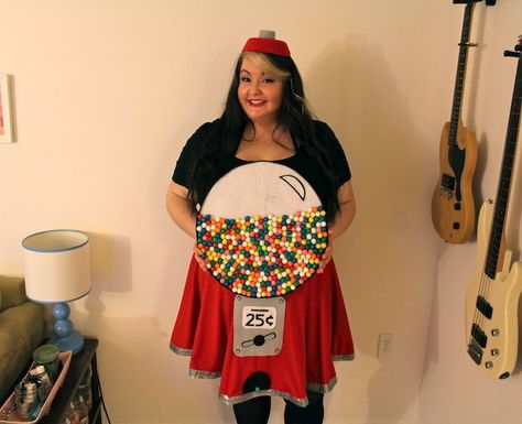 DIY: Gumball Machine Costume | Neon Rattail Diy Gumball Machine Costume, Halloween Gumball Machine, Bubble Gum Machine Costume, Gumball Machine Halloween Costume, Best Friend Diy, Gumball Machine Costume, Work Appropriate Halloween Costumes, 100 Días De Clases, Food Halloween Costumes