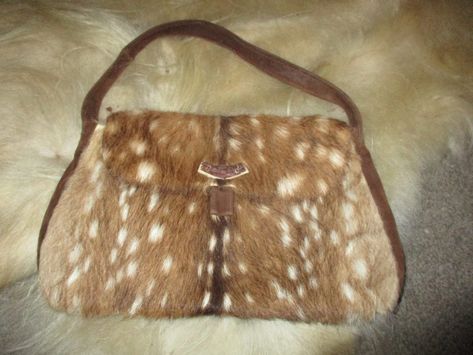 Deer Skin Bag | Trade Me Marketplace Deer Clothes, Fawn Aesthetic, Deer Outfit, Future Wardrobe, Printed Purse, Deer Print, Woman Bags Handbags, Deer Skin, Pretty Bags