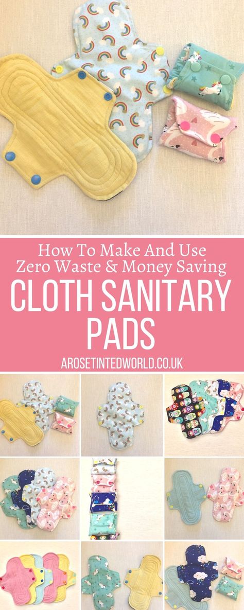 Reusable Sanitary Pads - How To Make And Use Them ⋆ These are a great way of upcycling old clothes and bedding. Upcycle from cloth. Zero waste. How to make, wash and clean them. Chart of core layers needed. Materials to use. Step by step tutorial #upcycling #reusablesanitarypads #zerowaste #makeyourownsanitarypads #sewingtutorial #zerowaste #clothpads #sanitarypads Reuseable Pads, Cloth Menstrual Pads Diy, Diy Cloth Pads, Cloth Pad Pattern, Reusable Sanitary Pads, Shoebox Ideas, Feminine Pads, Cloth Sanitary Pads, Sanitary Towels