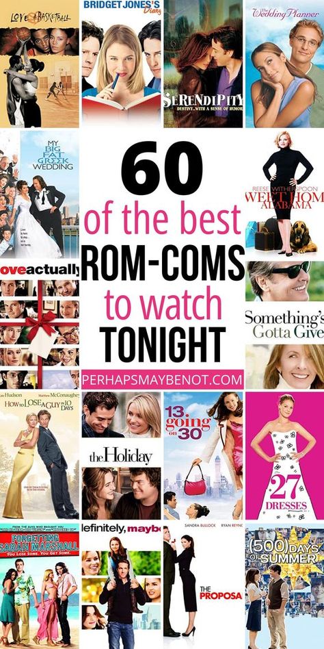 60 Best Romantic Comedies For Movie Night - Perhaps, Maybe Not
; Opens a new tab
In the mood for a romantic comedy that will sweep you off your feet? Look no further than this curated list of the best rom-coms perfect for your next movie night! #movies#movielist #romcom #romanticcomedies Movie Night Movies, Comedy Movies List, Best Rom Coms, Chick Flick Movies, Girls Night Movies, Romance Movies Best, Best Movies List, Tv Shows To Watch, Romcom Movies