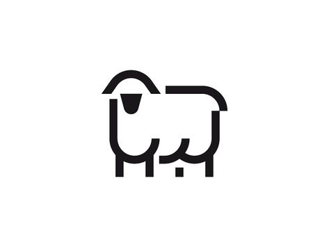 Sheep Icon Design Sheep Logo Design, Sheep Icon, Cow Icon, Sheep Logo, St Logo, Sheep Illustration, Pictogram Design, Eco Logo, Logo Minimalista