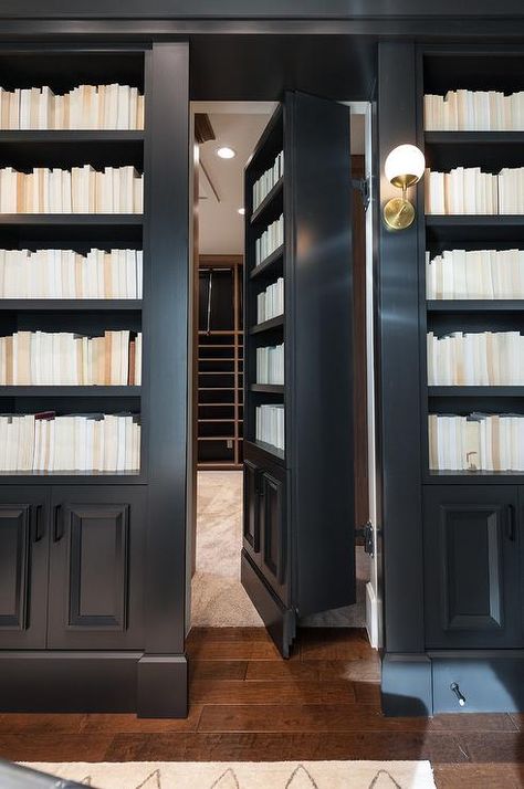 Vs Bedroom, Secret Door Ideas, Secret Bookshelf Door, Dold Dörr, Diy Home Library, Secret Bookshelf, Secret Doors, Bookshelf Door, Door Aesthetic