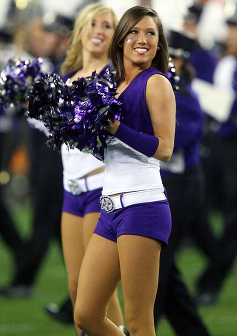 TCU Cheerleaders | Sports Illustrated Tcu Cheerleaders, Texas Cheerleaders, Tony Parker, Tcu Horned Frogs, Cheerleading Uniforms, Horned Frogs, Cheerleading Dance, Cheer Pictures, Cheer Team