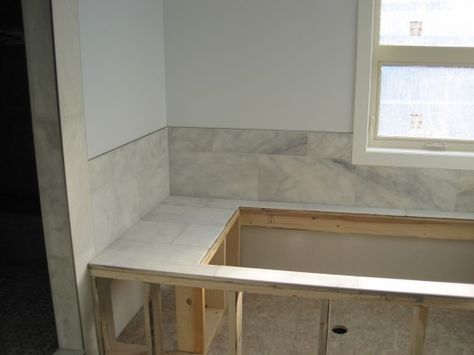 wood bathtub surround | Oct. 14 - marble tub surround done Built In Bathtub Tub Surround, Marble Tub Surround, Wood Bathtub, Bath Surround, Bathtub Shower Combo, Bathtub Surround, Marble Bathtub, Marble Tub, Built In Bathtub