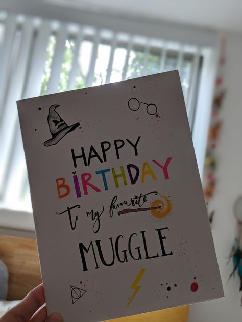 Harry Potter Birthday Drawings, Harry Potter Card Ideas Birthday, Cute Harry Potter Birthday Cards, Harry Potter Birthday Cards Diy Ideas, Harry Potter Homemade Gifts, Birthday Card Ideas Harry Potter, Harry Potter Themed Birthday Cards, Harry Potter Christmas Card Ideas, Handmade Harry Potter Gifts