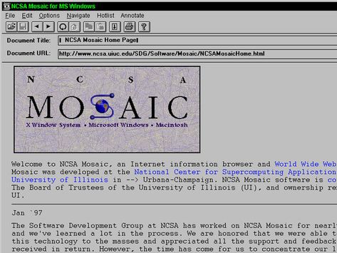 The first visual web browser I ever used....Mosaic. Windows Aesthetic, Alter Computer, Computer History Museum, Tor Browser, Computer History, Phone Books, Mosaic House, Web Project, Old Computers