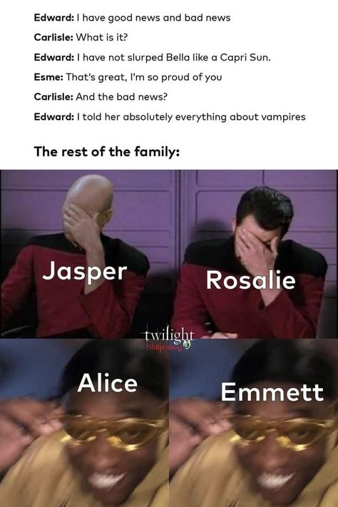 You Begged Her To Kiss You Twilight, Twilight Wolf Pack Memes, Diy Twilight Saga Crafts, Jasper Hale Memes, Twilight Funny Memes, Twilight Imagines, Twilight Memes Funny, Twilight Humor, Rosalie Twilight