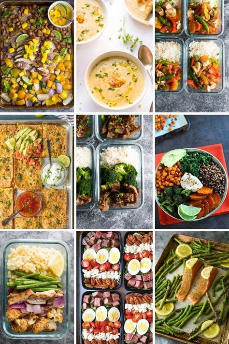 collage image with Healthy Dinner recipes you can Meal Prep Healthy Food Collage Aesthetic, Meal Prep Aesthetic Vision Board, Healthy Food Collage, Healthy Dinner Meal Prep, Dinner Meal Prep Ideas, Manifest Ideas, Meals Gluten Free, Cookie Gluten Free, 2023 Manifestation