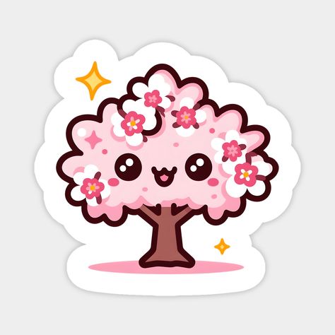 "Kawaii Cherry Blossom Sakura Tree" features a cute, smiling sakura tree sparkling with joy. Perfect for fans of kawaii art, Japanese cherry blossoms, and nature lovers who adore cheerful, pastel aesthetics and vibrant springtime vibes! -- Choose from our vast selection of magnets to match with your desired size to make the perfect custom magnet. Pick your favorite: Movies, TV Shows, Art, and so much more! Available in two sizes. Perfect to decorate your fridge, locker, or any magnetic surface … Kawaii Cherry Blossom, Kawaii Cherry, Japanese Cherry Blossoms, Sakura Tree, Japanese Cherry Blossom, Kawaii Art, Cherry Blossoms, Nature Lovers, Custom Magnets