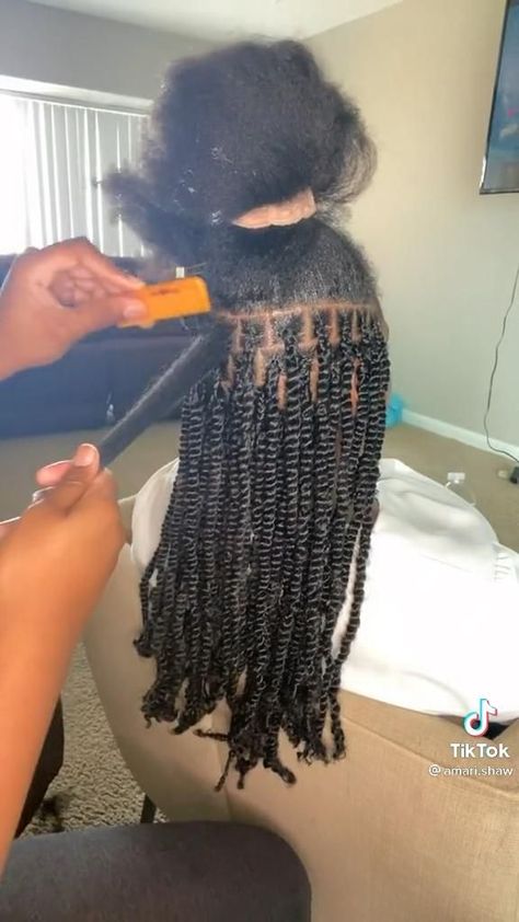 Pin on h a i r ‍ ‍ Twist On Black Women Protective Styles, Braided Passion Twist, Hairstyles With Afro Twist Hair, Passion Twist With Cornrows, Cornrow Passion Twist, Knotless Spring Twist, Passion Twists Hairstyle Natural Hair, Afro Twists Hairstyles, Passion Twists With Cornrows