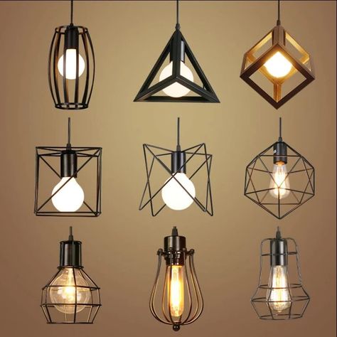 Diy Pendant Light, Diy Light Fixtures, Tafel Decor, Interior Led Lights, Vintage Light Fixtures, Vintage Pendant Lighting, Diy Lamp Shade, Retro Interior, Lighting Design Interior