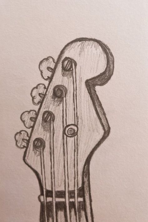 Guitar Drawing Aesthetic, Guitar Drawing Sketches, Sketch Guitar, Pages Wallpaper, Aesthetic Guitar, Guitar Sketch, Guitar Drawing, Design Art Drawing, Drawing Aesthetic