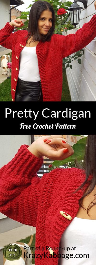 Crochet Jackets, Crochet Bloggers, Crochet Sweater Free, Pretty Cardigans, Crochet Cardigan Pattern Free, Crochet Cardigans, Fall Crochet, Crochet Sweater Pattern Free, Sweater Patterns