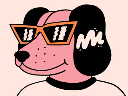 Kate Prior for Urban Outfitters Dog Glasses, Dog Sunglasses, Meme Meme, Compound Butter, Motion Design, Grafik Design, Art Videos, Character Illustration, Animated Gif