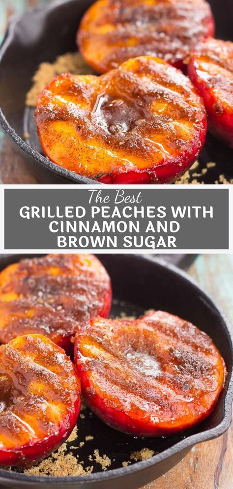 Grilling Dessert Recipes, Grilled Peach Dessert, Sommer Mad, Grilled Desserts, Grilled Fruit, Peach Desserts, God Mad, Fresh Peaches, Grilled Peaches