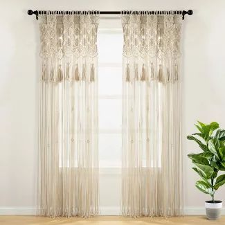 Macrame Tassel, Hanging Tassels, Neutral Curtains, Macrame Home Decor, Doorway Curtain, Curtain Room, Tassel Curtains, Lush Decor, Macrame Curtain