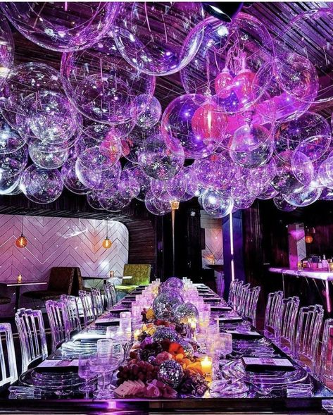 Metaverse Theme Party, Club Party Theme Ideas, Irredescent Party Decorations, Barmitzva Party Ideas, Night Club Theme Party Ideas, Ballroom Birthday Party, Met Gala Birthday Theme, Met Gala Themes Party, Euphoria Prom Theme