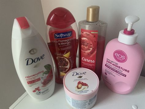 Dove Body Wash Pomegranate, Dove Pomegranate Body Wash, Raspberry Shower Routine, Pomegranate Scented Shower Routine, Eos Pomegranate Lotion, Pomegranate Shower Routine, Raspberry Body Wash, Eos Pomegranate Raspberry, Eos Pomegranate Raspberry Combo