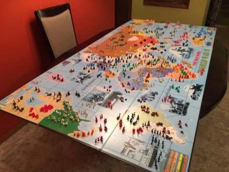 HUGE CUSTOM RISK GAME BOARD and LOT (OVER 3000 PIECES) | #1899613835 Risk Game Board, Risk Board Game, Risk Game, Risk Games, Custom Board Games, Board Game Room, Movie Night Ideas, Bored Games, Board Game Table