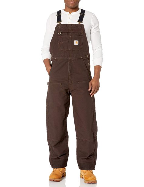 PRICES MAY VARY. 12-ounce 100% cotton ringspun washed duck Adjustable front-elasticsuspenders with webbing slider on straps Stretch side panels for more precise fit with Cordura reinforced kick panels 3M Thinsulate insulation throughout legs with ankle-to-knee leg zippers Triple-stitched main seams Henley With Suspenders, Overall Men Outfits Street Styles, Men’s Carhartt Overalls, Overalls Outfit Brown, Overalls Men Outfits, Farm Clothes Men, Dickies Overalls Outfit Men, Fall Fashion Men 2024, Hadestown Ensemble