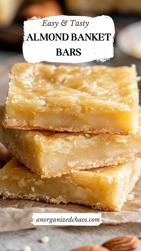 Almond Banket Bars Banket Recipe Almond Paste, Almond Filled Danish, Almond Banket Recipe, Almond Paste Pastries, Almond Flavor Desserts, Almond Bars Recipe With Almond Paste, Almond Cream Cheese Bars, Almond Filling Desserts, Apricot Almond Bars