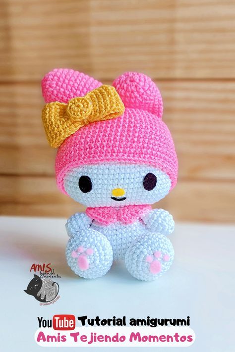 My Melody Amigurumi Tutorial | Hello Kitty and Friends | Amis Tejiendo Momentos Continuando con la colección de personajes de Sanrio amigurumi para el canal, te enseño a tejer esta hermosísima My Melody, mide aproximadamente 15 cms de alto y quedarás feliz con el resultado ❤️ #MyMelody #SanrioPlushies #MyMelodyPlushie #Sanrio #MyMelodyAmigurumi #HowtocrochetMyMelody #MyMelodyAmigurumiPattern #MyMelodyAmigurumiTutorial #MyMelodyCrochet #HelloKitty #AmisTejiendo #Amigurumi #AmigurumiPattern My Melody Free Crochet Pattern, My Melody Amigurumi Free Pattern, Sanrio Amigurumi Free Pattern, My Melody Crochet Pattern Free, Hello Kitty Amigurumi Patron Gratis, Sanrio Crochet Free Pattern, My Melody Crochet Pattern, Hello Kitty Amigurumi Free Pattern, Crochet Melody