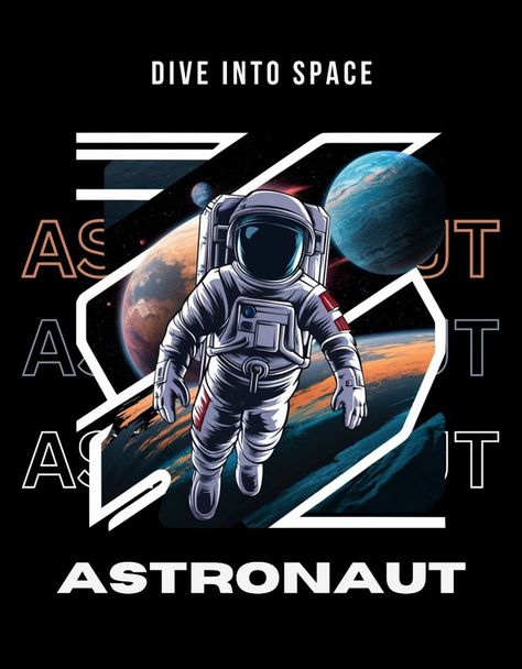 Creative Tshirt Design, Astronaut Artwork, Space Art Wallpaper, Cool Cartoon Drawings, Truk Besar, Shirt Design Template, T-shirt Photography, Automotive Logo Design, Gallery Wall Nursery