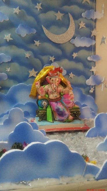 Gauri Decoration, Eco Friendly Ganpati Decoration, Ganpati Decoration Ideas, Ganesh Decoration, Ganesh Pooja, Ganpati Decoration Theme, Mandir Decoration, Ganesh Chaturthi Decoration, Ganapati Bappa