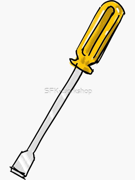 "Screwdriver" Sticker for Sale by SFK-workshop | Redbubble Screwdriver Drawing, A Drawing, Screwdriver, Digital Artwork, Sticker Design, Sell Your Art, Vinyl Sticker, High Resolution, Resolution