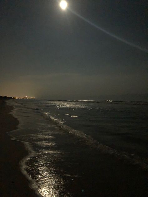 Moonlight walks on the beach are a must at...Livin' The Dream Night On The Beach, Walks On The Beach, Beach At Night, Beach Aesthetic, At Night, The Moon, The Beach, Moon, Water