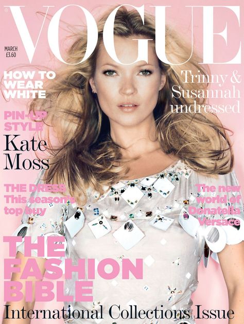 Vogue UK, March 2006. Photographed by Nick Night Kate Moss Hair, Kate Moss Style, Fashion Bible, Vogue Magazine Covers, Vogue Archive, Waves Curls, Fashion Cover, Vogue Covers, Vogue Uk