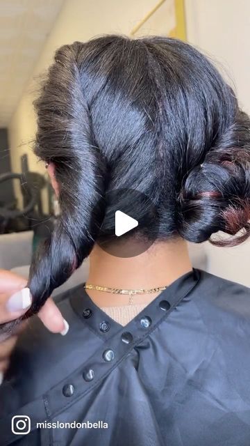 ATL Silk Press Specialist on Instagram: "Save your curls!!! Watch and listen to see exactly how! #misslondonbella" Silk Press Hairstyles Natural Hair, Black Women Shoulder Length Hair, Heatless Curls Overnight Short Hair Black Women, Black Hairstyles For Medium Length Hair, Silk Roller Wrap Natural Hair, Medium Hair Styles For Black Women, How To Curl Short Hair Tutorial, Heartless Curls Black Women, Side Part Silk Press Natural Hair Curls