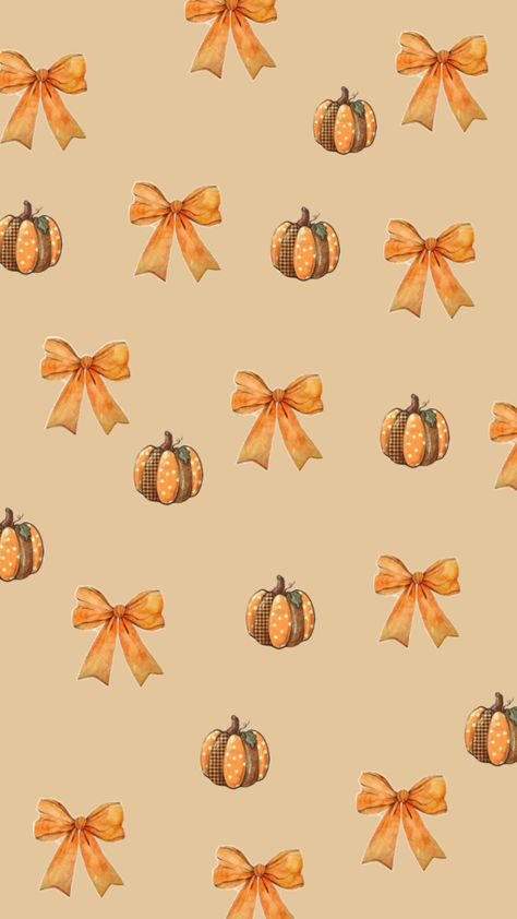 Fall Coquette Wallpaper, Thanksgiving Iphone Wallpaper, Fall Coquette, Coquette Wallpaper, Plaid Background, Fall Bows, Fall Pumpkins, Scrapbook Paper, Iphone Wallpaper