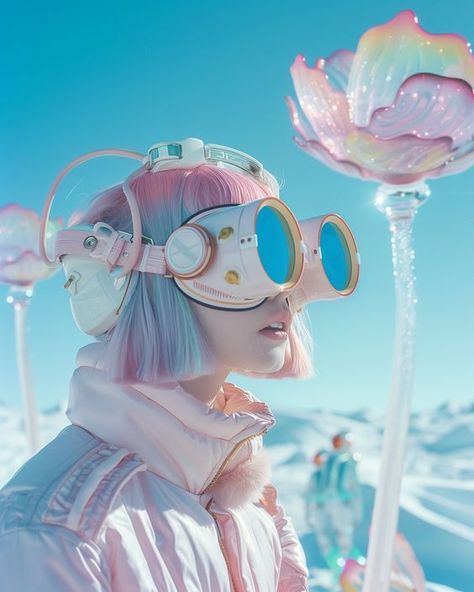 ♔ Pastel & Adorable It's Now Or Never, Surreal Portrait, Now Or Never, Misty Rose, Cyberpunk Art, Pink Clouds, Abstract Portrait, 2d Art, Arte Pop