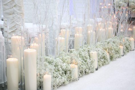 Winter Wonderland Wedding Ceremony, Winter Wonderland Wedding Ceremony Decor, Winter Ceremony Decor, Budget Wedding Decorations, Wedding Decor Aesthetic, Wonderland Wedding Decorations, Winter Wonderland Wedding Theme, Winter Ceremony, Wonderland Wedding Theme