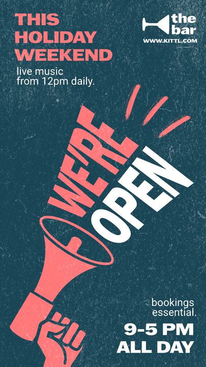 Opening Hours Marketing Instagram Story Ad Typography, Facebook Stories, Marketing Instagram, Opening Hours, Holiday Weekend, Advertising Design, Instagram Marketing, Ig Story, Live Music