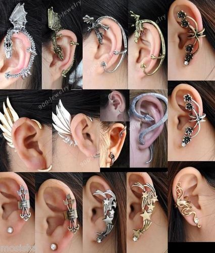 Dragon Wing, Metal Dragon, Clip Earring, Gothic Rock, Rock Punk, Ear Piercings, Ear Cuff, Piercings, Angel