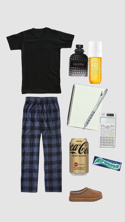 lazy school outfit boy #sports #outfit #inspo #aesthetic #lazy Men’s Lazy Outfits, How To Style Pajama Pants For School, Lazy Fashion Men, Ftm Outfits Casual, Shuffles Outfits Men, Pajama Fits For School, Sports Outfit Men, Men Sport Style Outfits, College Boy Aesthetic