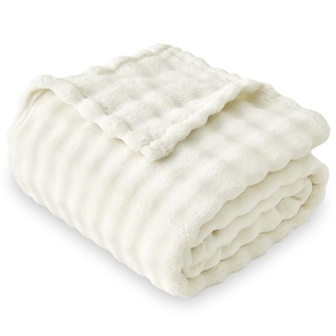 PRICES MAY VARY. Super Soft and Warm：The super fluffy and cozy blanket is made of premium fabric, which creates a delicate and soft touch feeling. It is lighweight, breathable, skin-friendly and durable with neat stitching and exquisite craftsmanship, making you feel the ultimate warmth, softness and comfort. Decorative Bubble Design：Each bulge pattern of this soft fluffy blanket like cute sparkling bubbles, beautiful and charming. Its plush feel and luxurious look can easily match your home dec Cute Fluffy Blankets, Comfy Blankets Aesthetic, Brrrr Basket, Fluffy White Blanket, White Fluffy Blanket, Pillows Fluffy, Wish List Items, Aesthetic Blanket, White Blankets