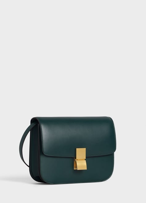 Medium Classic bag in box calfskin | CELINE Official Website Christian Marclay, Celine Bags, Classic Bags, Aging Beautifully, Celine Bag, Leather Goods, You Bag, Plastic Bag, Camera Bag