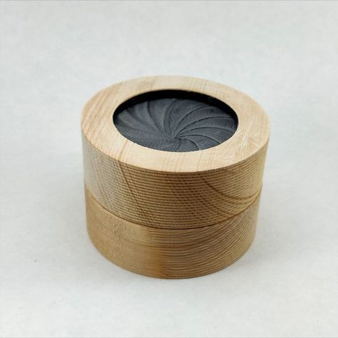 Engagment ring iris box made from a combination of wood and 3d printing. Mechanical Iris, Engagement Ring Box, Ring Box, 3d Printed, 3d Printing, Engagement Ring, Two By Two, Design Inspiration, Engagement Rings